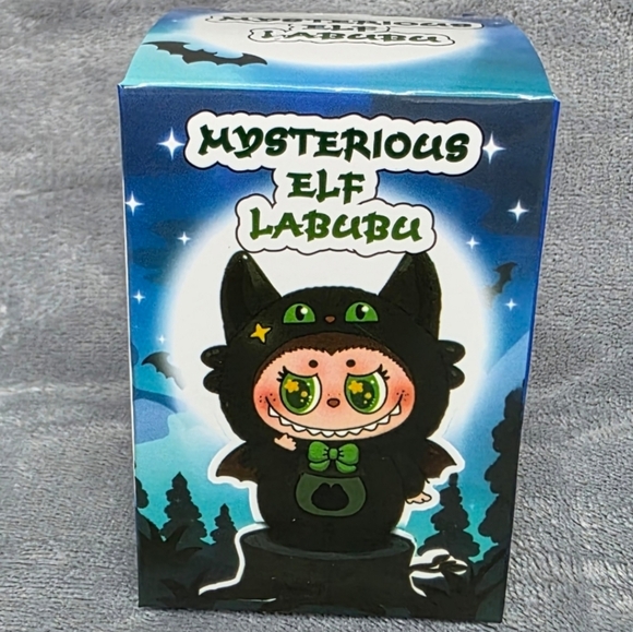 Mysterious Elf Labubu Action Figure - Black and Green - Picture 1 of 3